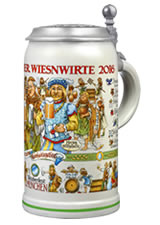 Festkrug der Wirte 2016 - Wirtekrug mit graviertem Zinndeckel